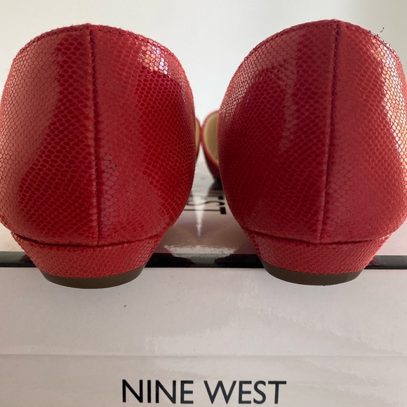 EUC Nine West Orange D’Orsay pointy toe flats - Picture 6 of 10